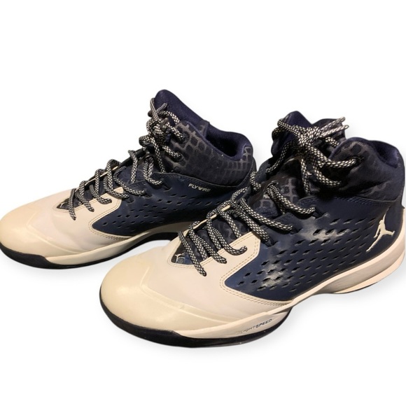Jordan Rising High Midnight Navy and White Sneakers main image 7